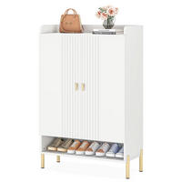 SCHUHSCHRANK Weiß mit 6 Ebenen Schuhablage - Weiß, Holz (75/110/35cm) - Kaket