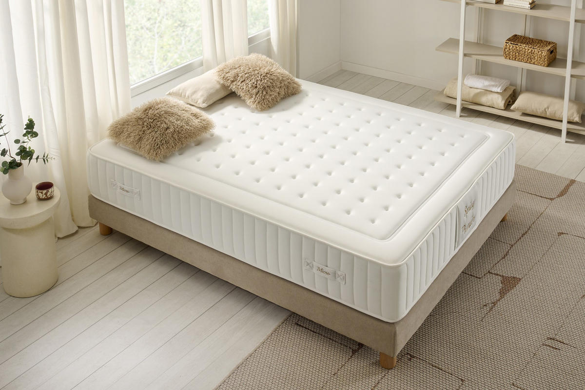VZMETNICA Micro Spring Premier - 90X200 cm- Trdnost H3/H4 - bela, tekstil (90/200cm) - Moonia