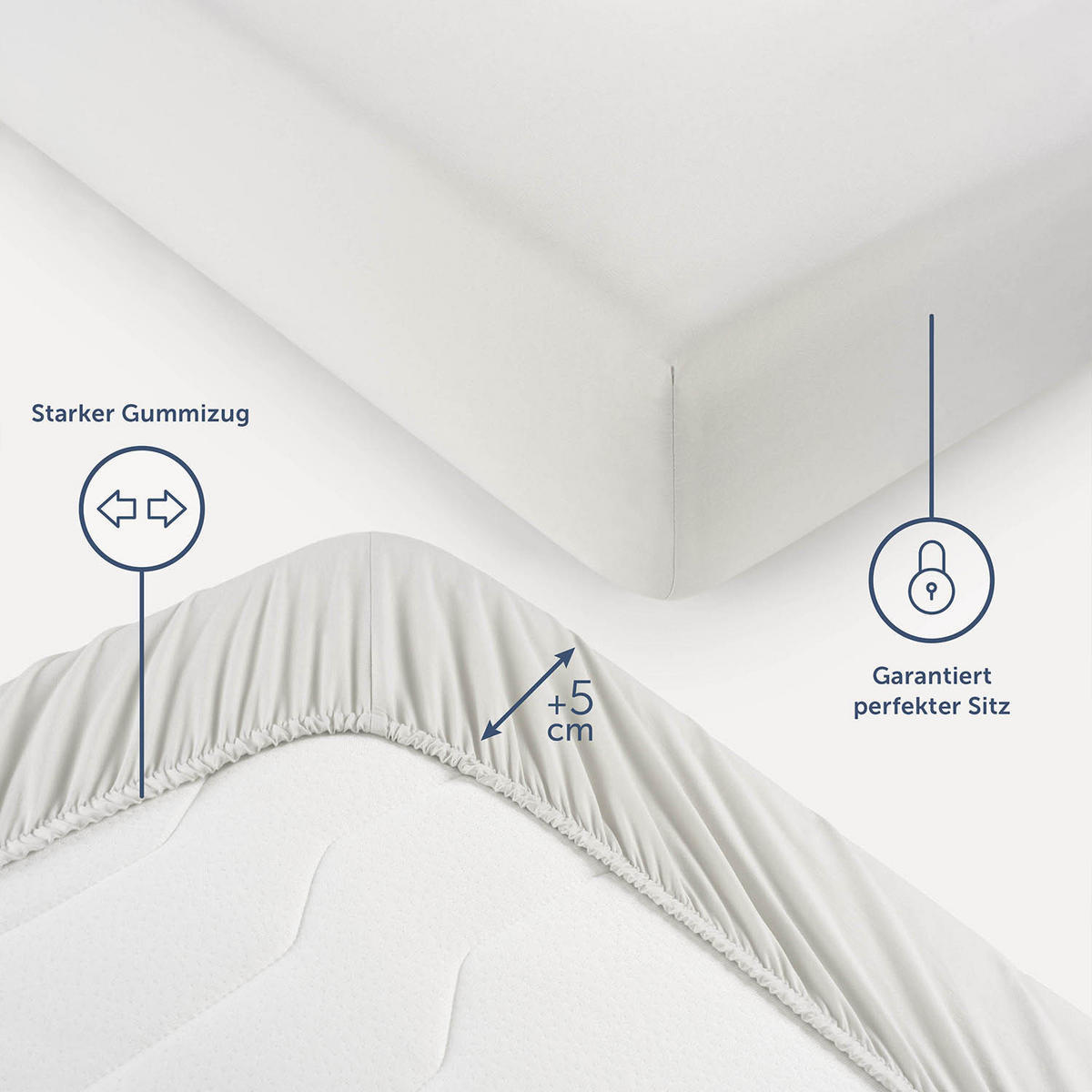 SPANNBETTLAKEN aus Mikrofaser 105/190/30 cm Hellgrau - Hellgrau, Textil (105/190cm) - Blumtal