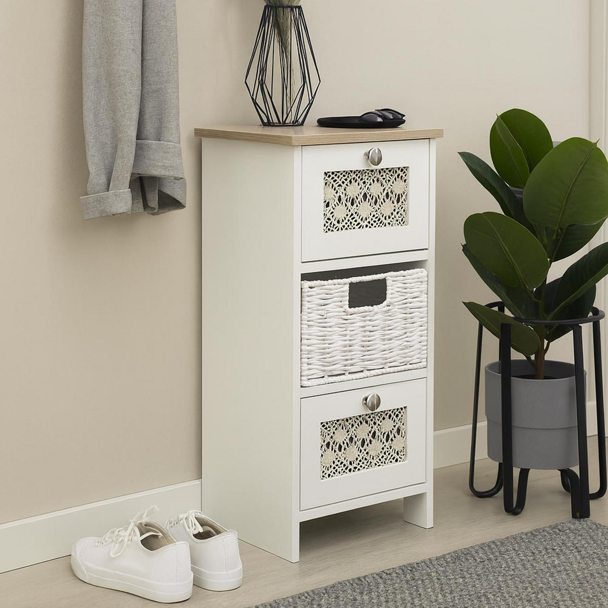 KOMODA Hnědá - hnědá, dřevo (30/63/30cm) - MCW