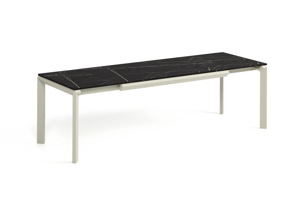 ESSTISCH FADO - Kaschmir/Graphitfarben, Holzwerkstoff (90/160/76cm) - Meblini