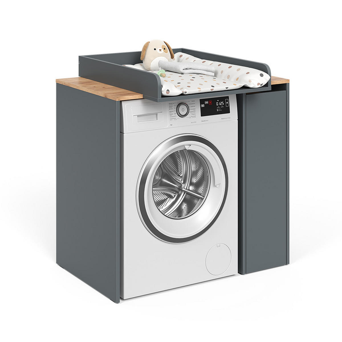 SKŘÍŇKA NA PRAČKU Viktor Antracit/zlatý dub - medově dubová/antracitová, kompozitní dřevo (93.6/88.2/60.3cm) - Vicco