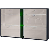 SCHUHSCHRANK Today Fronten in Sandgrau Hochglanz - Sandfarben, Holzwerkstoff (155.5/95/28cm) - Vladon