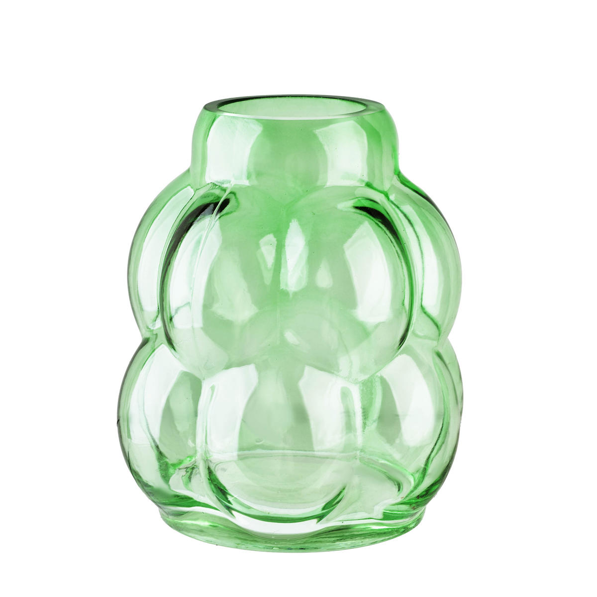VASE Serenite Grün 16.5/16.5/18 cm Glas - Grün, Glas (18cm) - Mondex