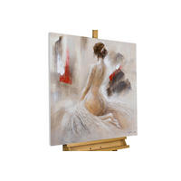 ACRYLBILD HANDGEMALT 80/80 cm - Beige, Holz/Textil (80/80cm) - KUNSTLOFT