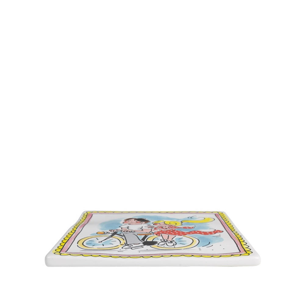 FLIESE Achterop de Fiets in Bunt - 13cm - Multicolor, Keramik (13/0.5/13cm) - Blond Amsterdam