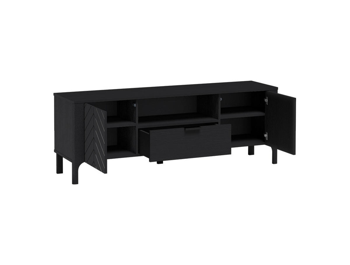 TV-LOWBOARD Malumi MM-5 Schwarz Paintflow - Schwarz, Holzwerkstoff (160/57/40.5cm)