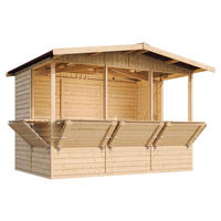 MARKTBUDE Holz, Gartenhaus, FÜNF FENSTER - 200x300/6 m2 M150B - Beige, Holz (336/232/263cm) - Timbela