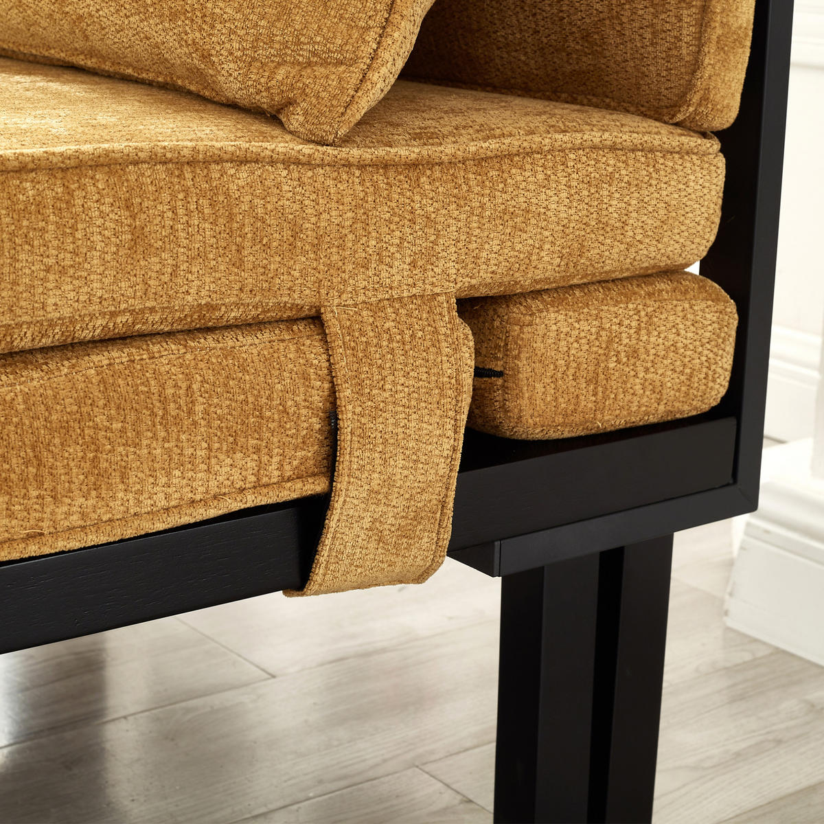 SCHLAFSESSEL aus Samt in Gelb mit USB-Type-C-Anschluss - Gelb, Textil (82.5/70/176cm) - Modfu