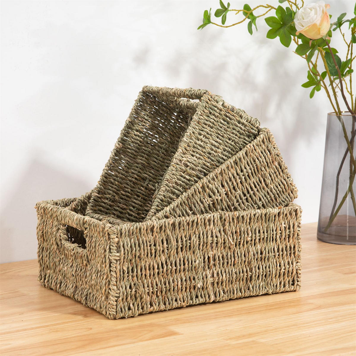 AUFBEWAHRUNGSKÖRBE CABO - Naturfarben, Naturmaterialen (34/13/28cm) - IDIMEX