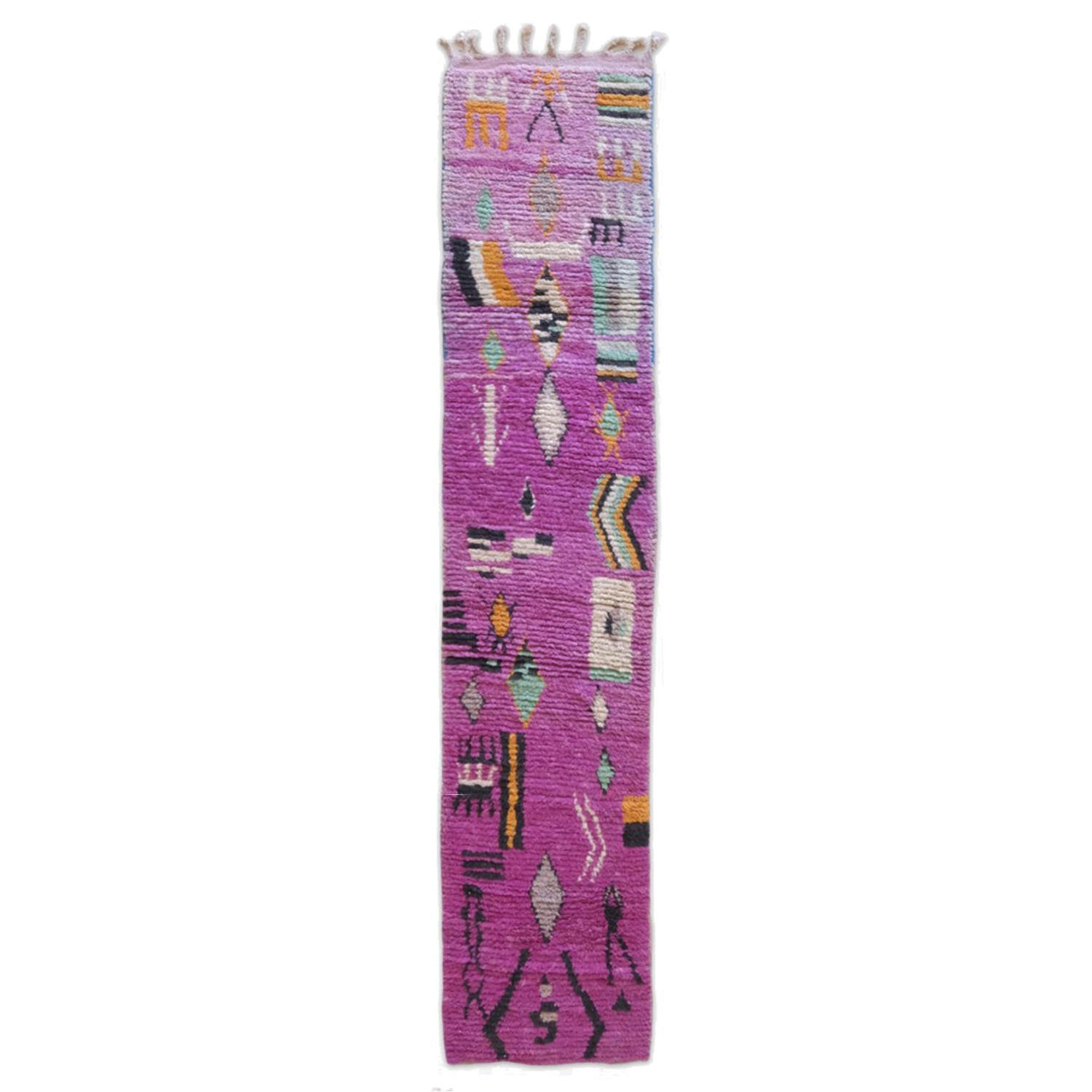 BERBERTEPPICH aus reiner Wolle 69x 327 cm - Pink, Naturmaterialien (69/327cm) - AFK Living
