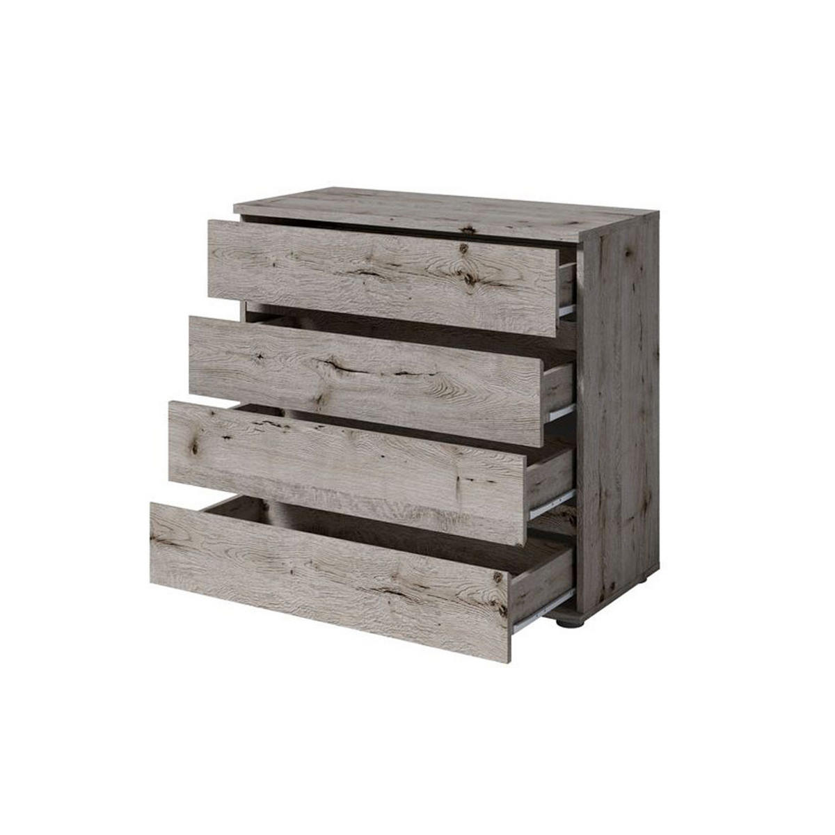KOMMODE Togo Wellington Eiche 91,5 / 42 / 85cm - Eichefarben, Holz/Holzwerkstoff (91.5/85/42cm) - Feldmann-Wohnen