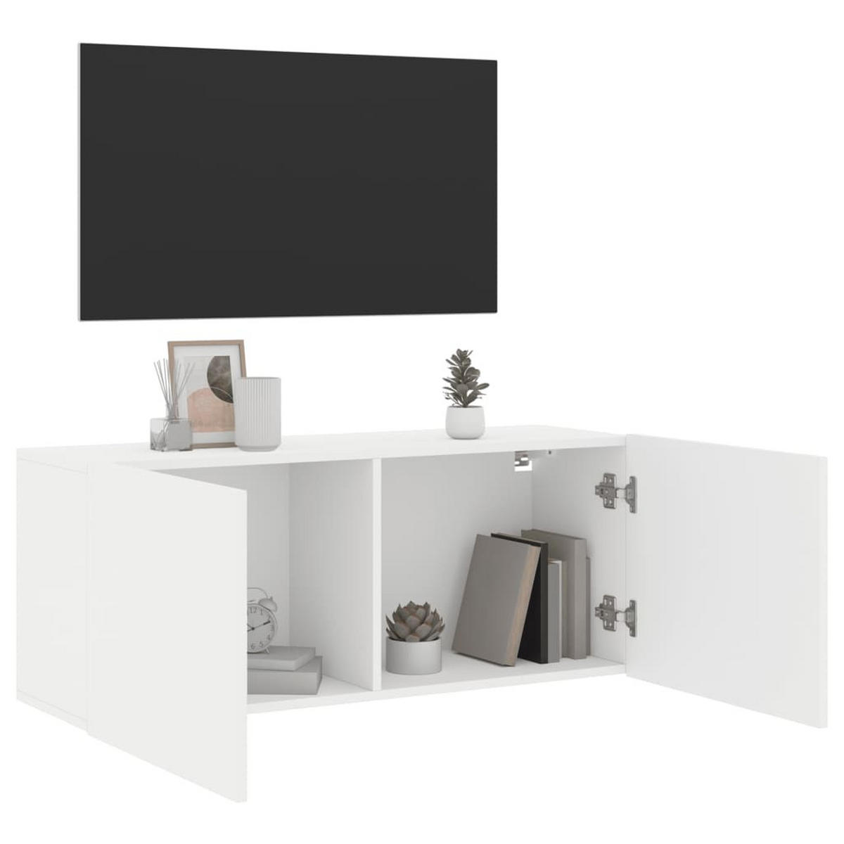 TV-WANDSCHRANK Weiss 100/30/41 Cm - Weiß, Holzwerkstoff (30/41/100cm) - vidaXL
