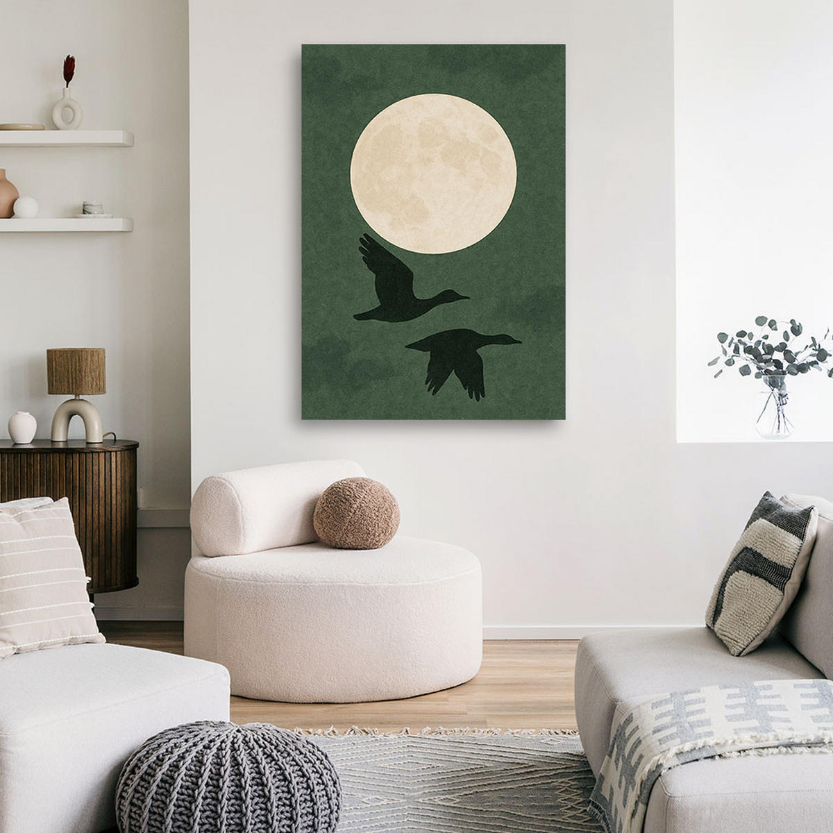 LEINWANDBILD Tiere 80x120cm - Grün, Textil (80/120cm) - Feeby