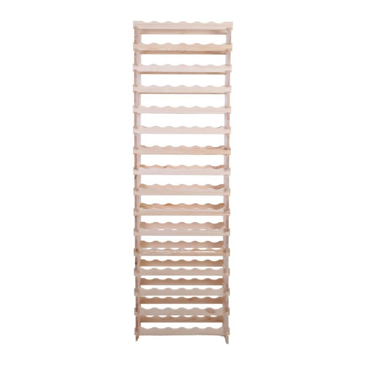 WEINREGAL VINOTECA FLEX PRO HxBxT 219x65x28cm 96 Flaschen auf 16 Ebenen Natur unbehandelt - Naturfarben, Holz (65/219/28cm) - PROREGAL