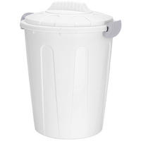 MÜLLKORB mit Deckel 23 l 32/32/38 cm - Weiß, Kunststoff (32/38/32cm) - Storage solutions
