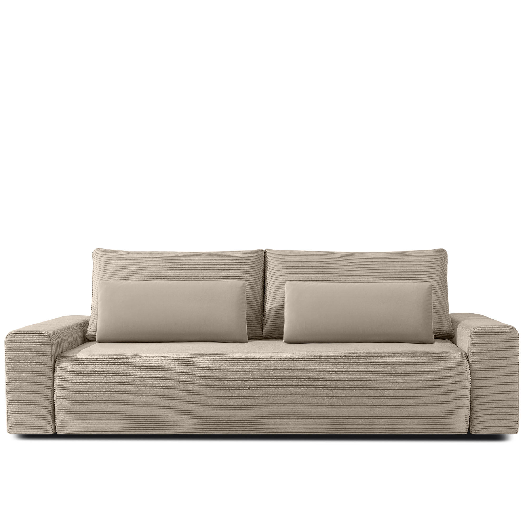 3-SITZER SCHLAFSOFA MOLLIS, Corduroy, Beige - Beige, Holz/Holzwerkstoff (250/93/108cm) - KONSIMO®