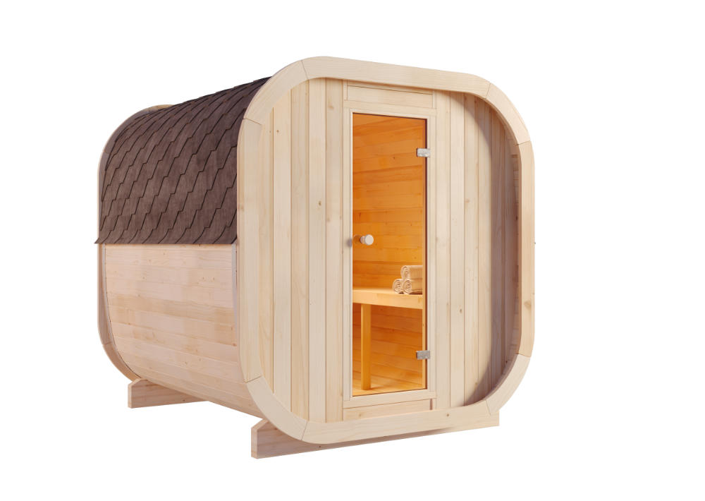 FinnTherm Fasssauna Natur 210x214x226 cm