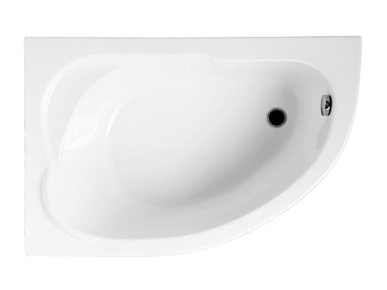 BADEWANNE Eckwanne STANDARD 130/85 Links mit Schürze Ablauf Füße - Weiß, Kunststoff (85/53.5/130cm) - bad land