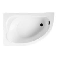 BADEWANNE Eckwanne STANDARD 130/85 Links mit Schürze Ablauf Füße - Weiß, Kunststoff (85/53.5/130cm) - bad land