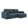 ECKSOFA mit Schlaffunktion rechts Strukturstoff Stoff Blau - Blau/Pink, Kunststoff/Textil (244/149cm) - Makamii