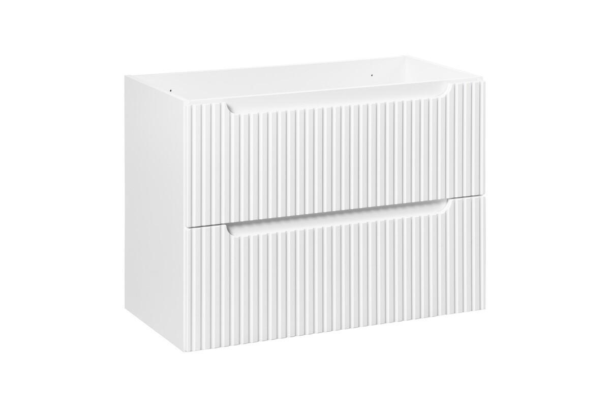 BADMÖBEL-SET 3 Teile - Nova White N BM37 in Weiß/Evoke Eiche - Eiche Wotan/Weiß, Holz (80/57/40cm)