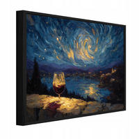 BILDER mit Rahmen Landschaft Landschaft Blau 120x80 cm - Multicolor, Holzwerkstoff (120/80cm) - Wallarena