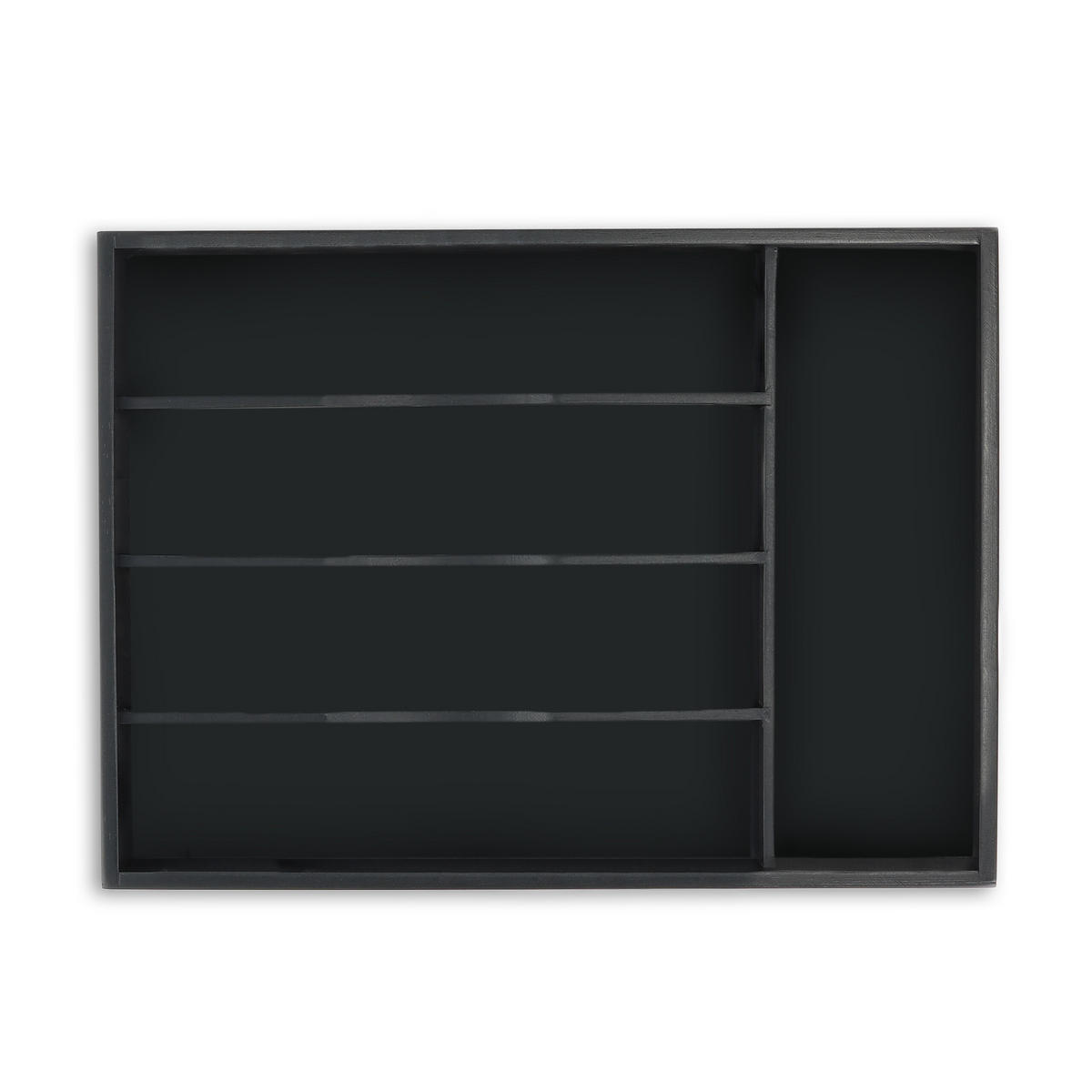 BESTECKKASTEN - Schwarz, Holz/Holzwerkstoff (34/4.5/25cm) - Relaxdays