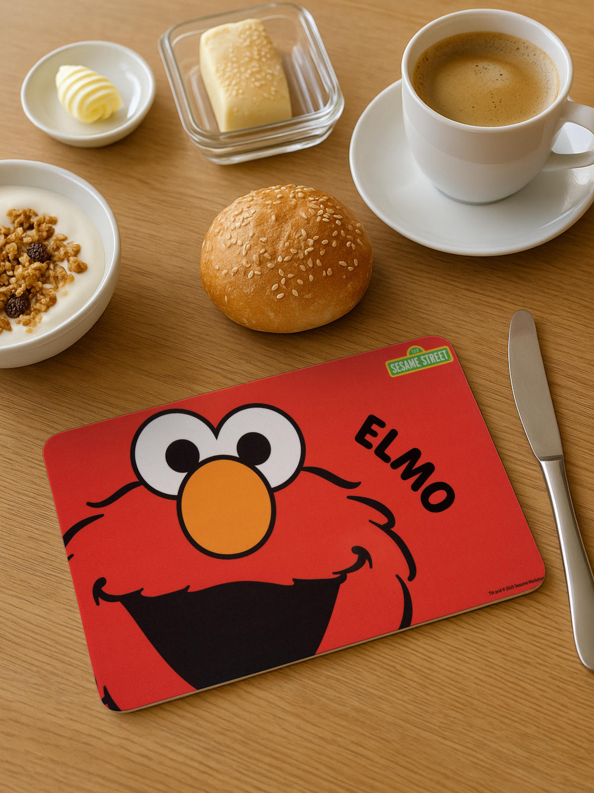 BRETTCHEN Sesamstraße Elmo Rot 14,5 x 23,5 cm - Rot, Kunststoff (14.5/23.5cm) - United Labels