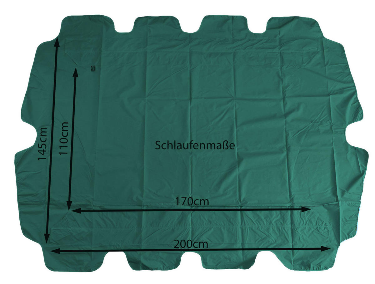 ERSATZDACH Hollywoodschaukel 145x200 cm Grün - Grün, Textil (145/18/200cm) - QUICK STAR