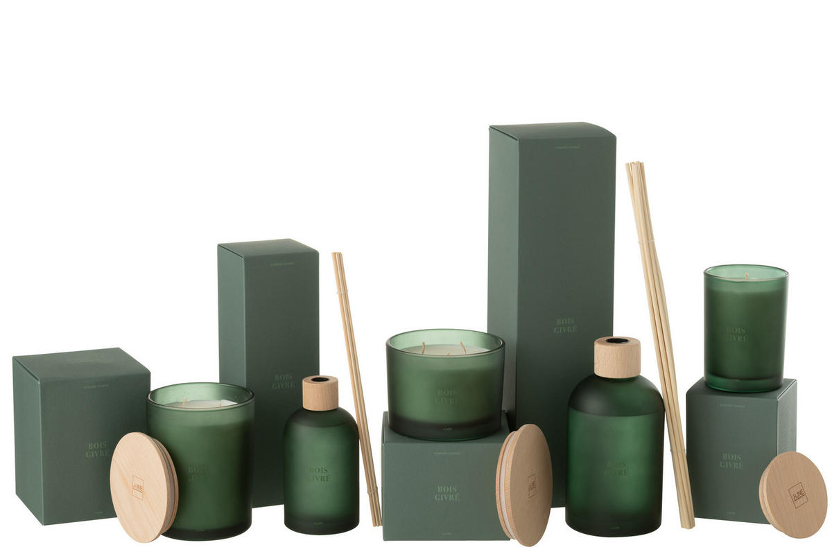 DUFTSPENDER HAUSPARFUM ACCORDS ESSENTIELS - Grün - 550 ml - Grün, Paraffin (9.5/35.5/9.5cm) - J-Line