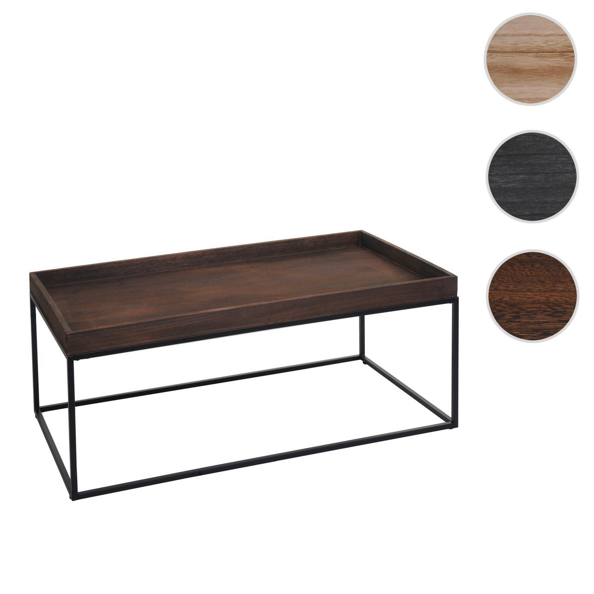 COUCHTISCH rechteckig Dunkelbraun - Dunkelbraun, Holz (60/110/46cm) - MCW