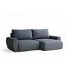 ECKSOFA MIT SCHLAFFUNKTION Numba Blau Webstoff - Blau/Schwarz, Holz/Holzwerkstoff (253/153cm) - Maison de Reve