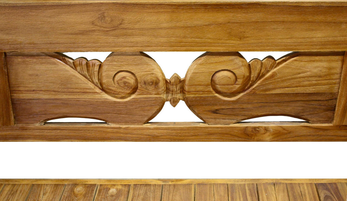 GARTENBANK Maren 3-Sitzer Terrassenbank - Hellbraun, Holz (163.5/97/61cm) - DELUKE