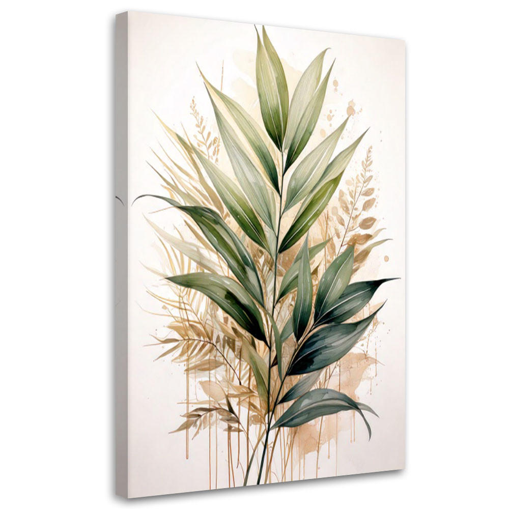 Feeby Leinwandbild Grün 70x100 cm
