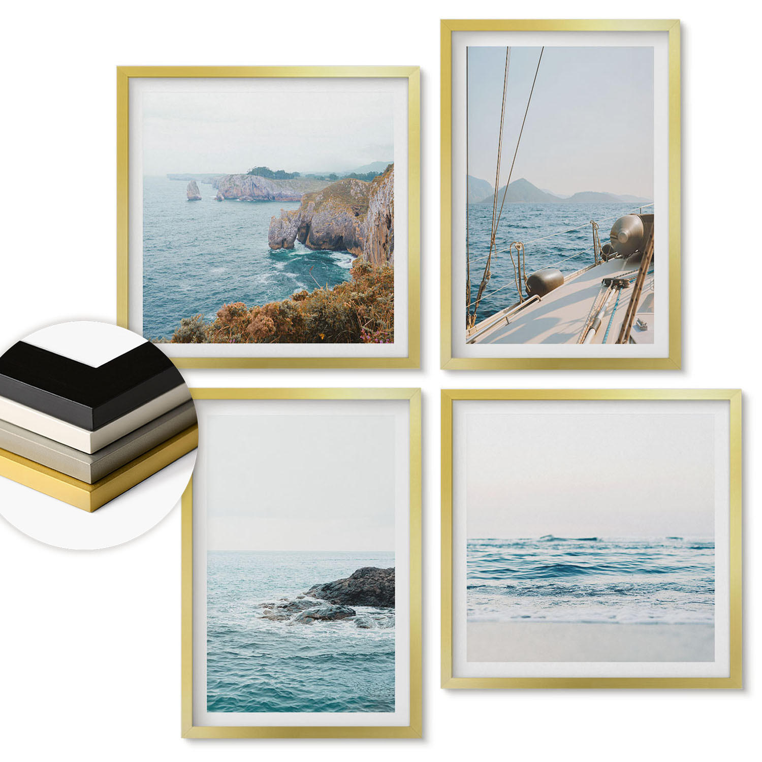 ArtPrintCave Wandbilder Gold 50x50 cm