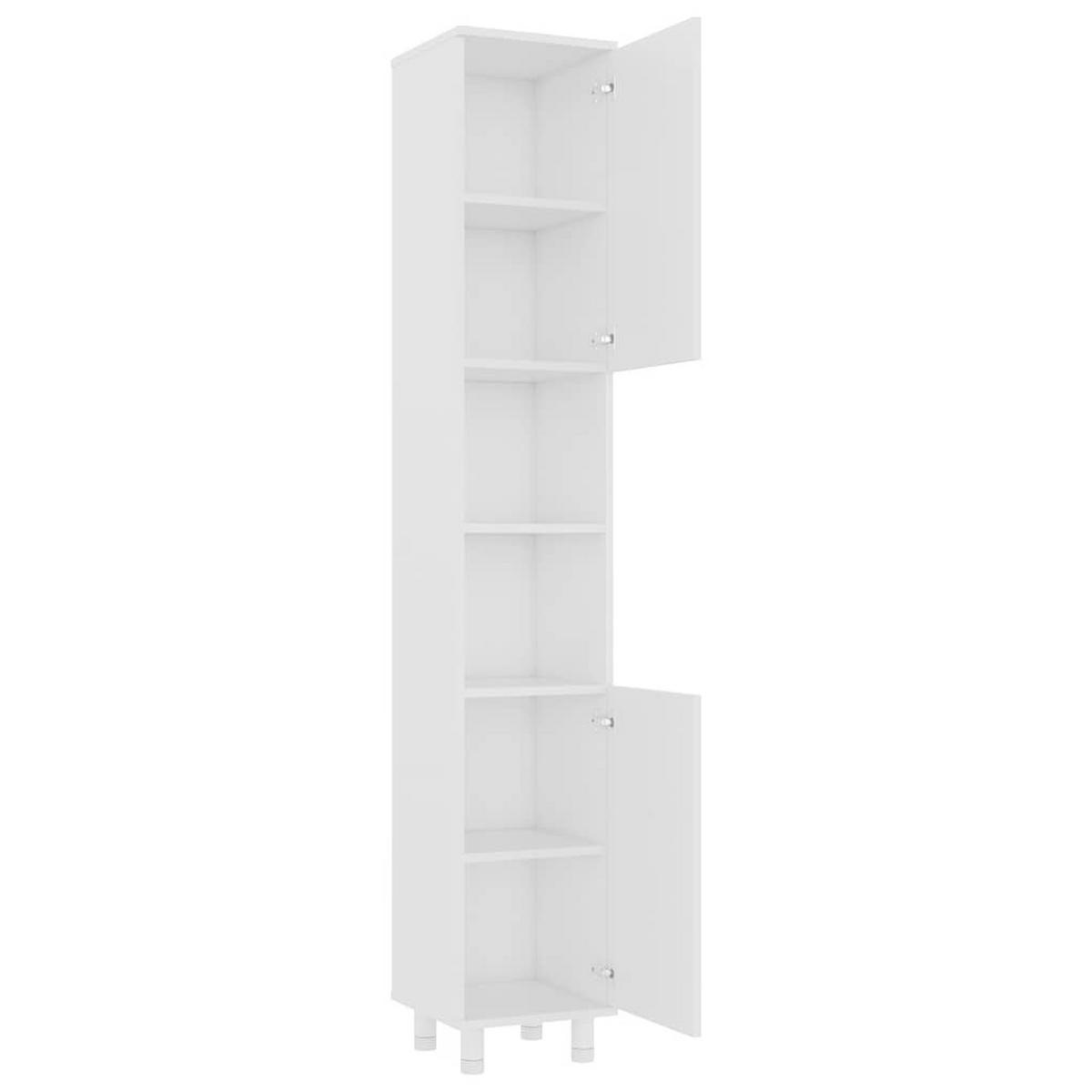 BADEZIMMERSCHRANK Weiss 30/30/179 Cm Holzwerkstoff - Weiß, Holzwerkstoff (30/179/30cm) - vidaXL