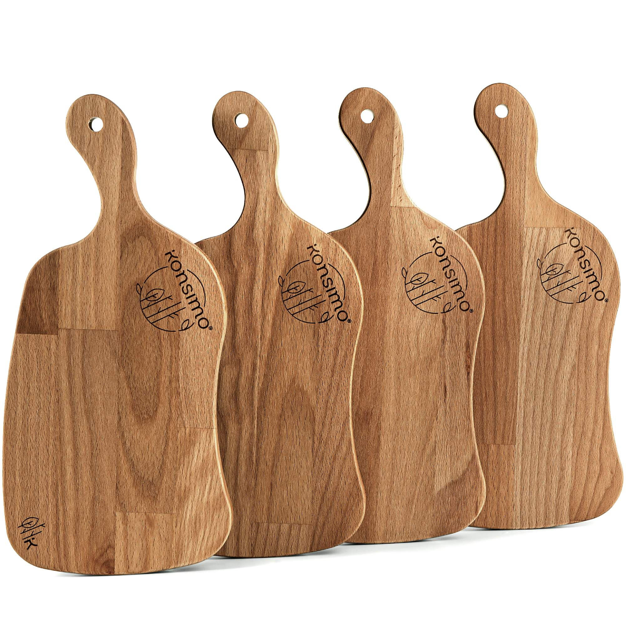 SCHNEIDEBRETT Holz Eiche geölt LIVO 4-tlg - Eichefarben, Holz (16/33cm) - KONSIMO®