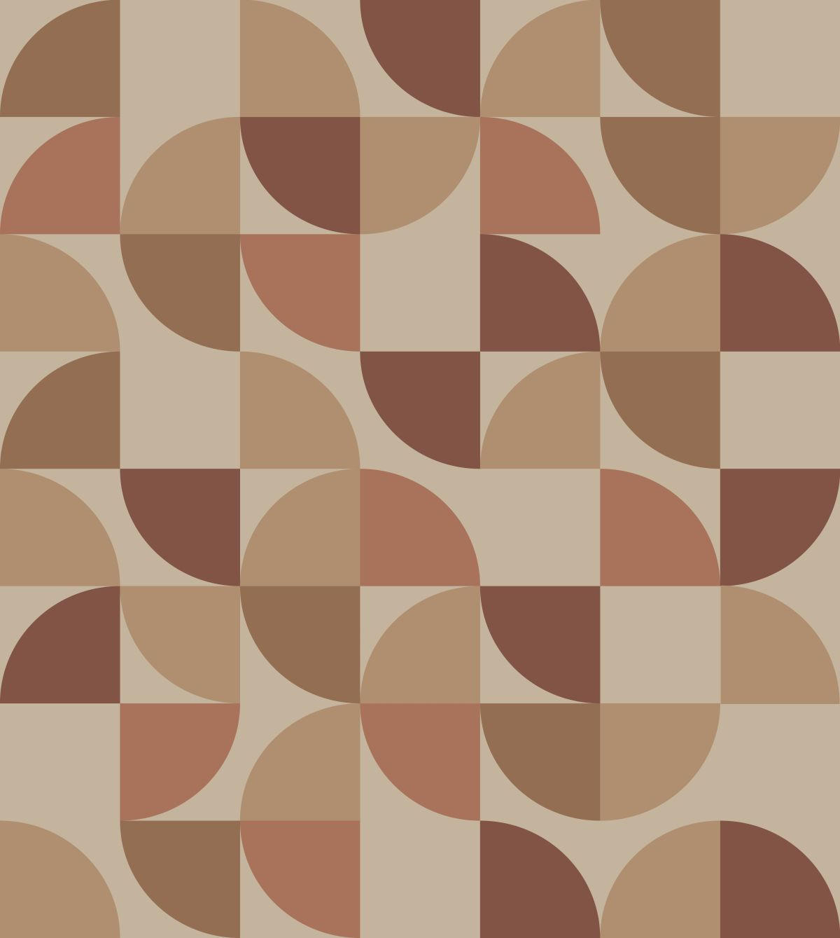 FOTOTAPETE geometrische Formen 250 x 279 cm - Braun, Papier (250/279cm) - ESTAhome
