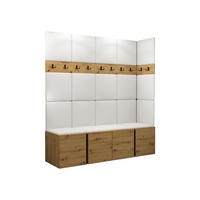 GARDEROBEN-SET Orion II - Eiche Artisan/Weiß, Holzwerkstoff/Kunststoff (168/186/46cm) - MIRJAN24