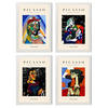 POSTER Set mit 4 PicassoSammlung der Trauer Ästhetische A3 Weißer Rahmen - Weiß, Papier (29.7/3cm) - Nacnic