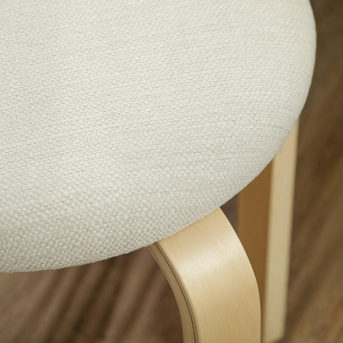 STAPELHOCKER DE-36023 4er Set stapelbar mit Leinenbezug Creme - Creme, Holzwerkstoff (40/45/40cm) - ComfortXL