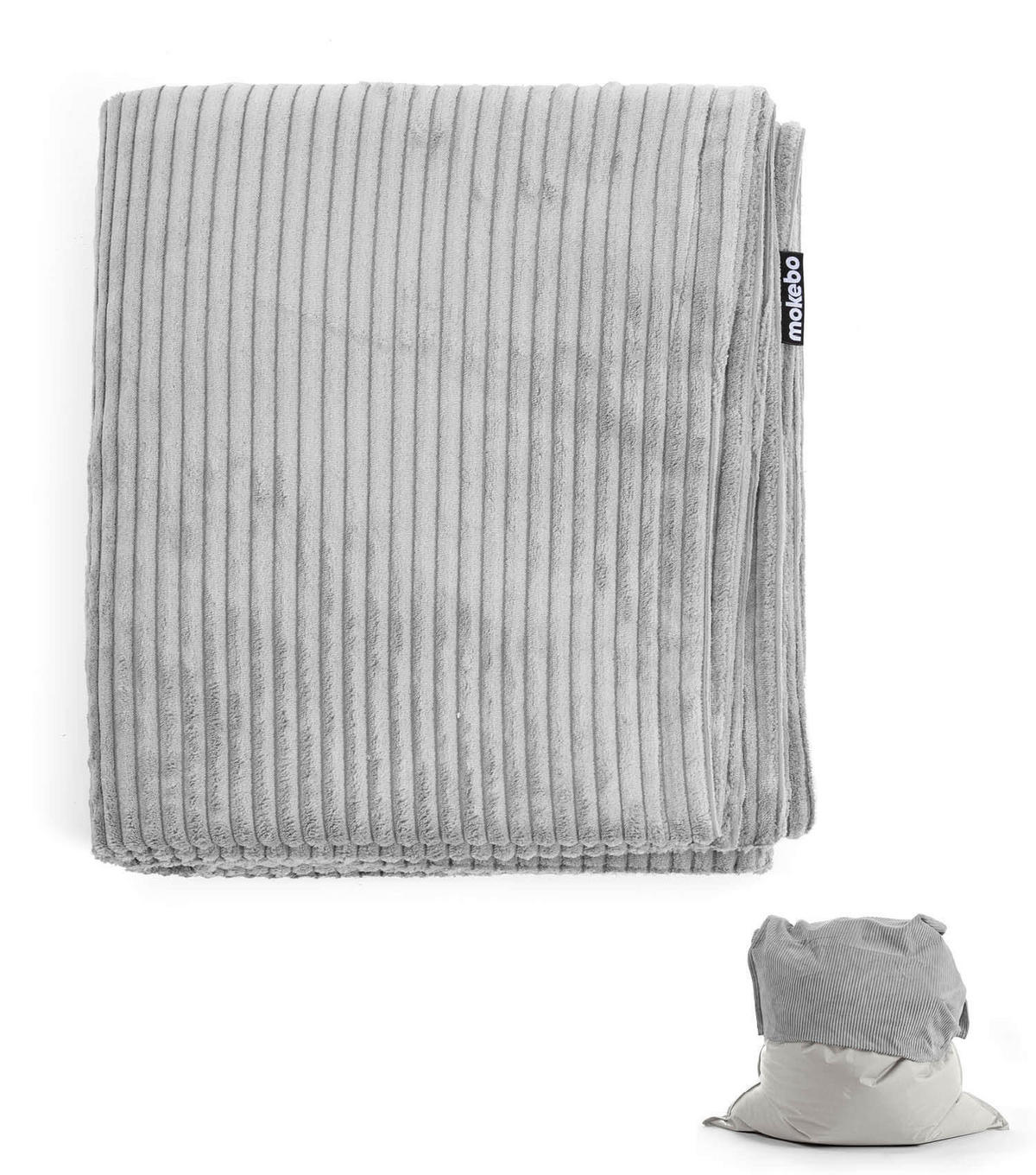 SITZSACK BEZUG Das Kuschel-Cover - Grau, Textil (130/20/170cm) - Mokebo