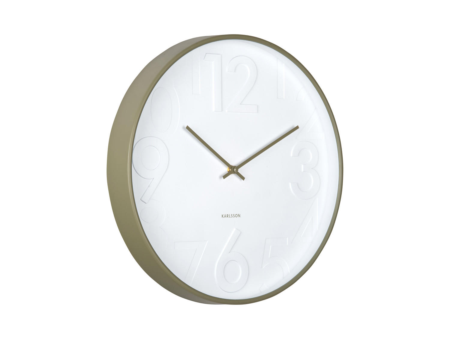 WANDUHR Ayuno Ø40 cm - Grün, Kunststoff (40/5/40cm) - Karlsson