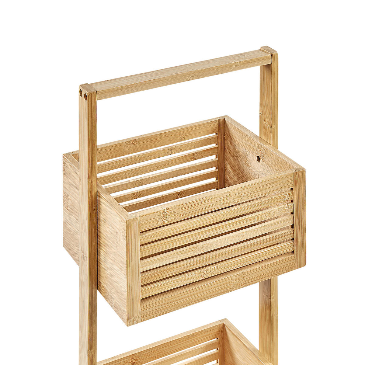 REGAL Bambusholz Hellbraun Waverly - Hellbraun, Holz (27/80/20cm) - Beliani
