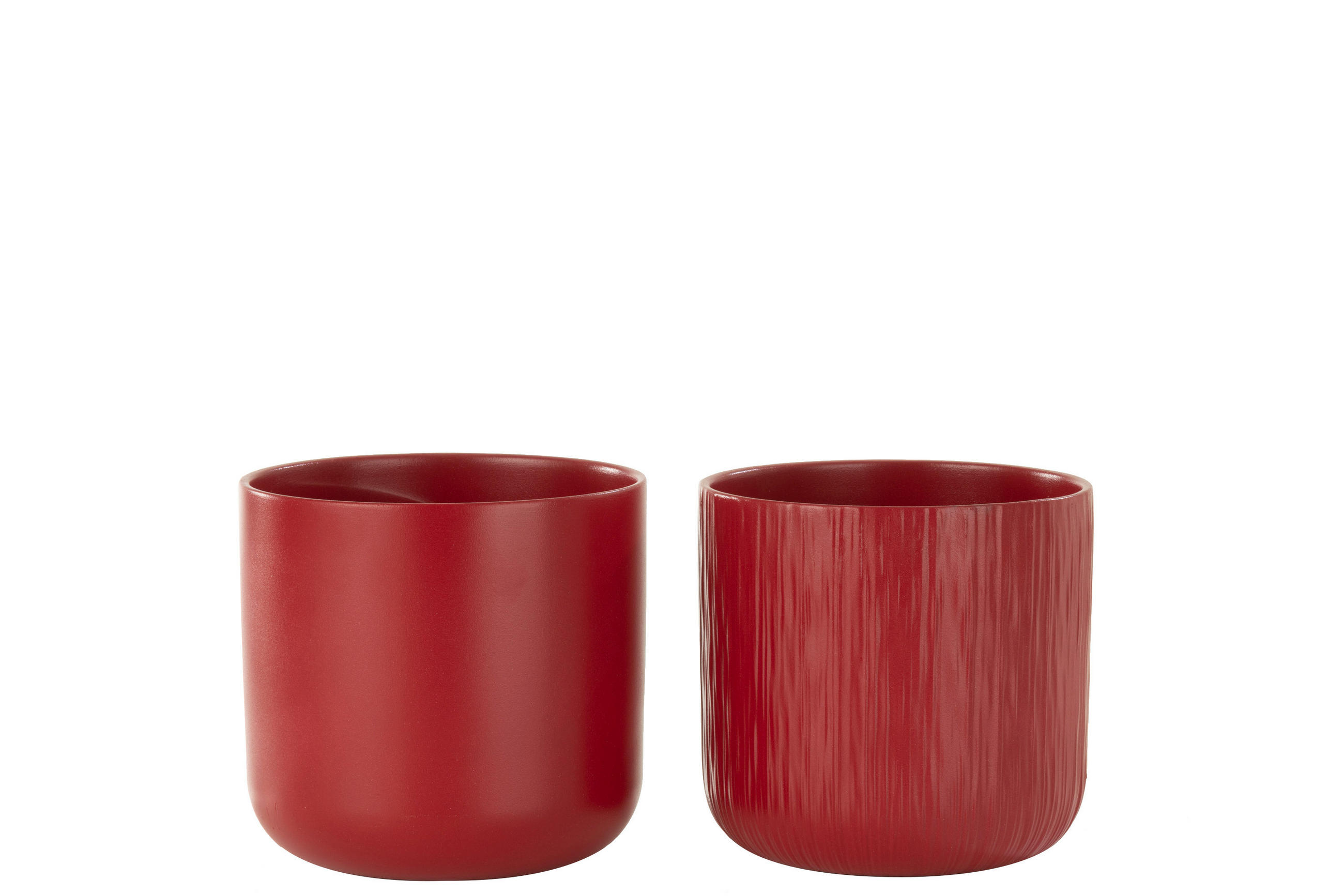 BLUMENTOPF GEN - Keramik - Rot - L - 2er Set - Ø 18,5 cm - Rot, Keramik (18.5/18cm) - J-Line