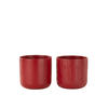 BLUMENTOPF GEN - Keramik - Rot - L - 2er Set - Ø 18,5 cm - Rot, Keramik (18.5/18cm) - J-Line