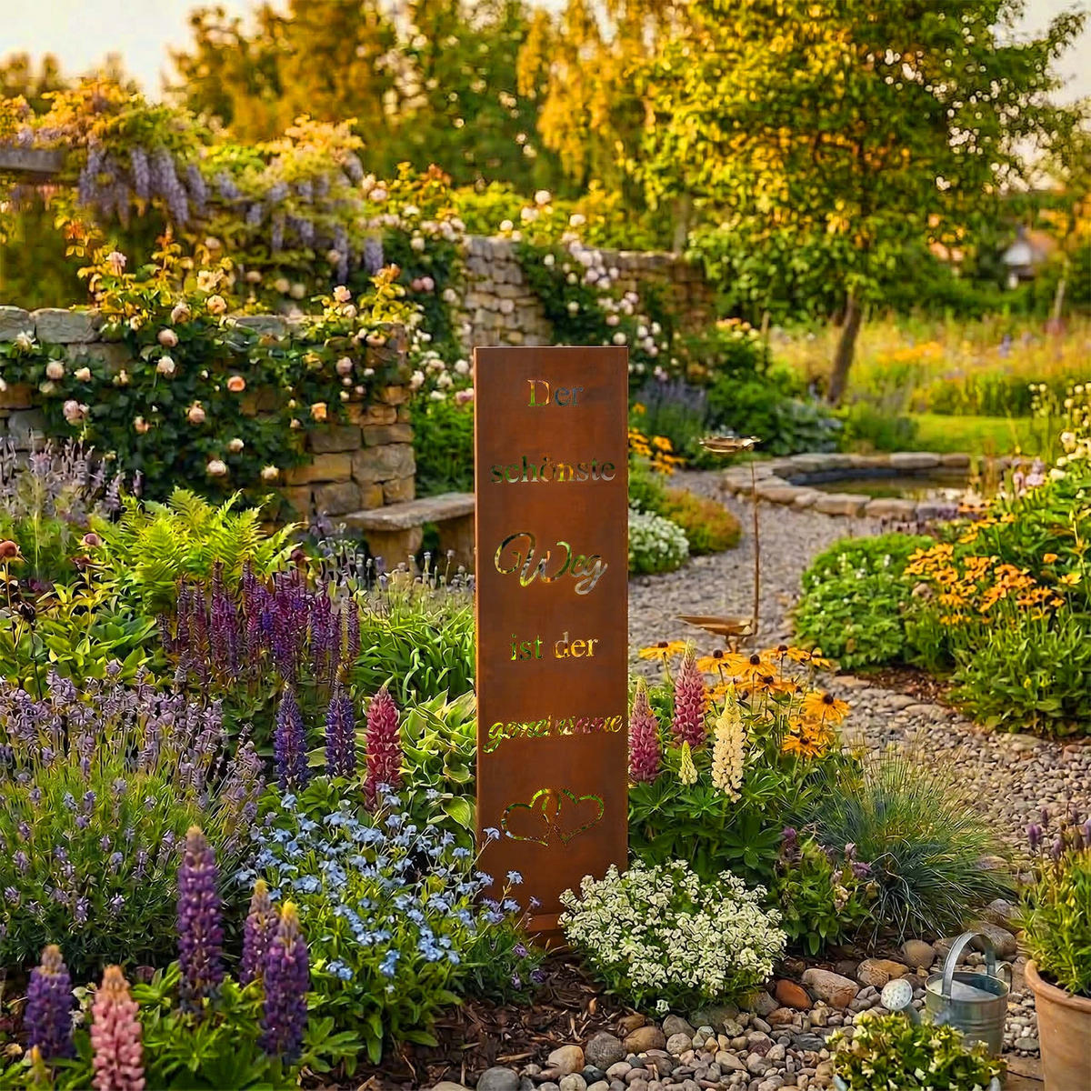 GARTENDEKO - Braun, Metall (15cm) - Relaxdays