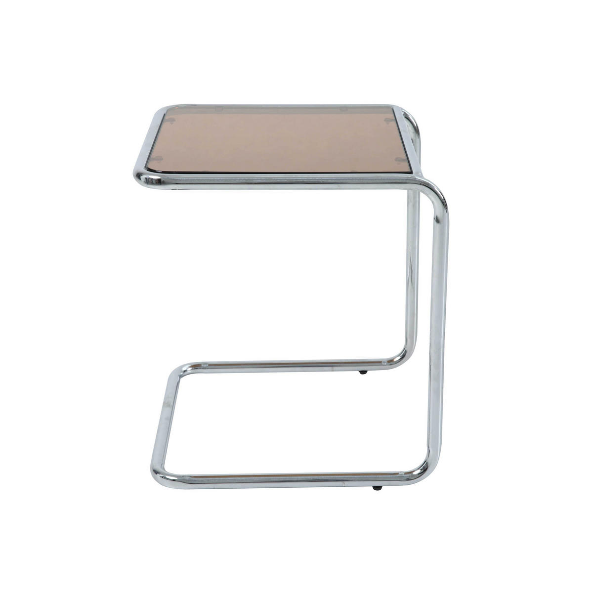 COUCHTISCH, Braun - Braun, Glas/Metall (50/50/55cm) - Oviala