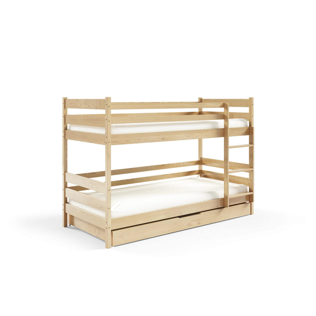 MASSENO POSTEL SIMBA 80x160 s úložným prostorem, Borovice
